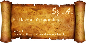 Szittner Alexandra névjegykártya